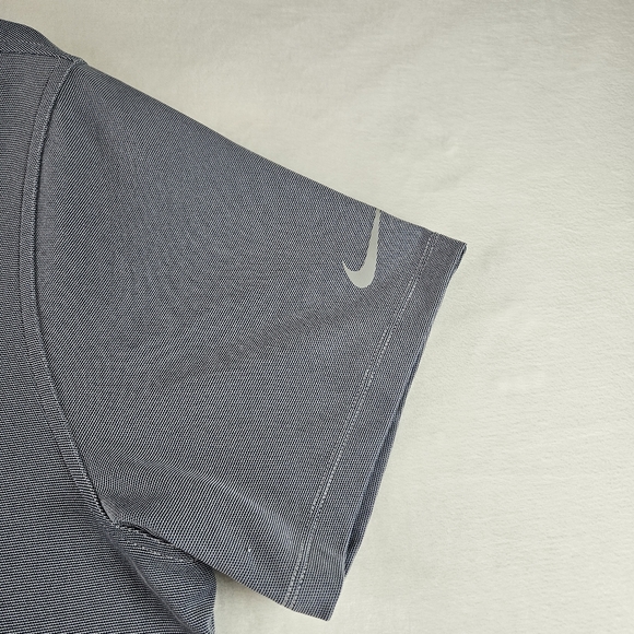 Nike Polo Dri Fit Shirt Size XL Grey Striped The Players Championship Logo - Picture 9 of 10